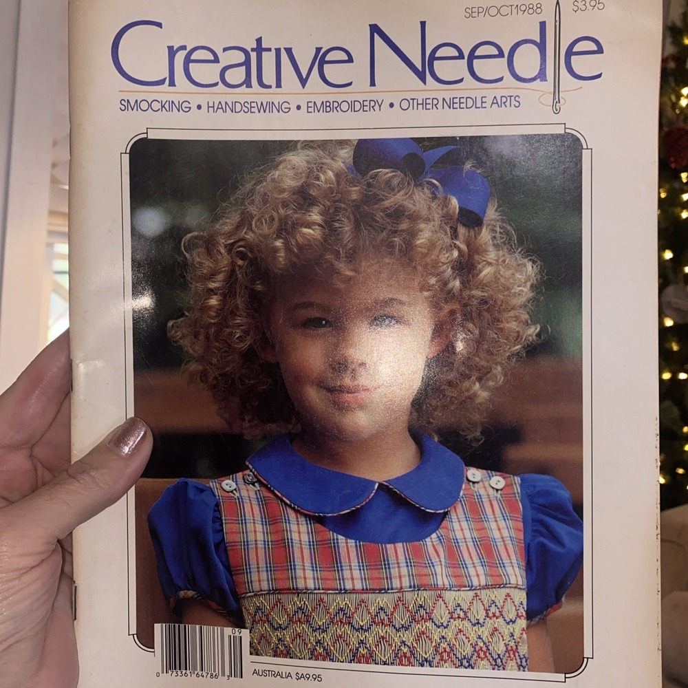 Creative Needle Magazine Sep/Oct 1988 Smocking Sewing Cindy Foose Pattern